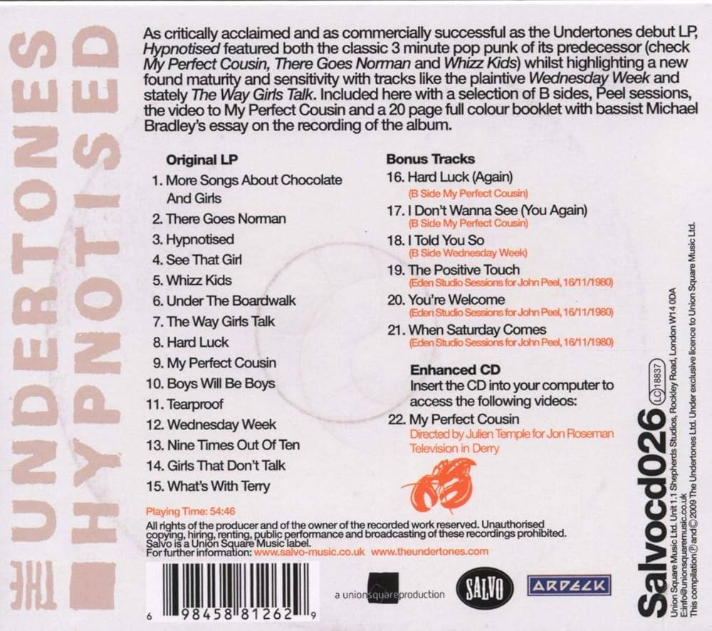 英LP The Undertones Hypnotised BMGCAT776LPX BMG /00260 The Undertones – Hypnotised – Vinyl (LP, Album, Stereo